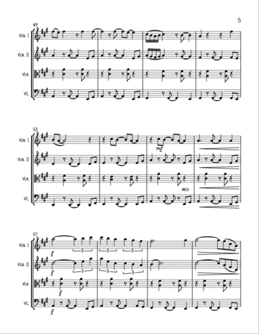 Stand By Me Stand By Me String Quartet scores gallery preview page 5