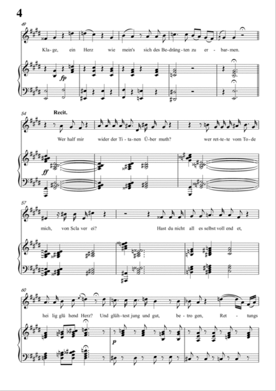 Schubert-Prometheus in A for Vocal and Piano Voice scores gallery preview page 5