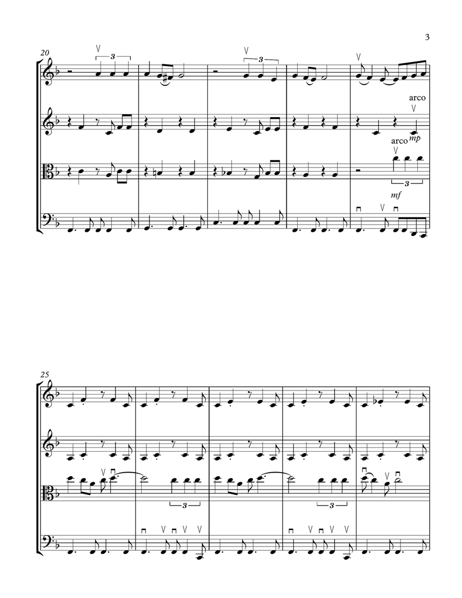 Can't Take My Eyes Off Of You String Quartet scores gallery preview page 3