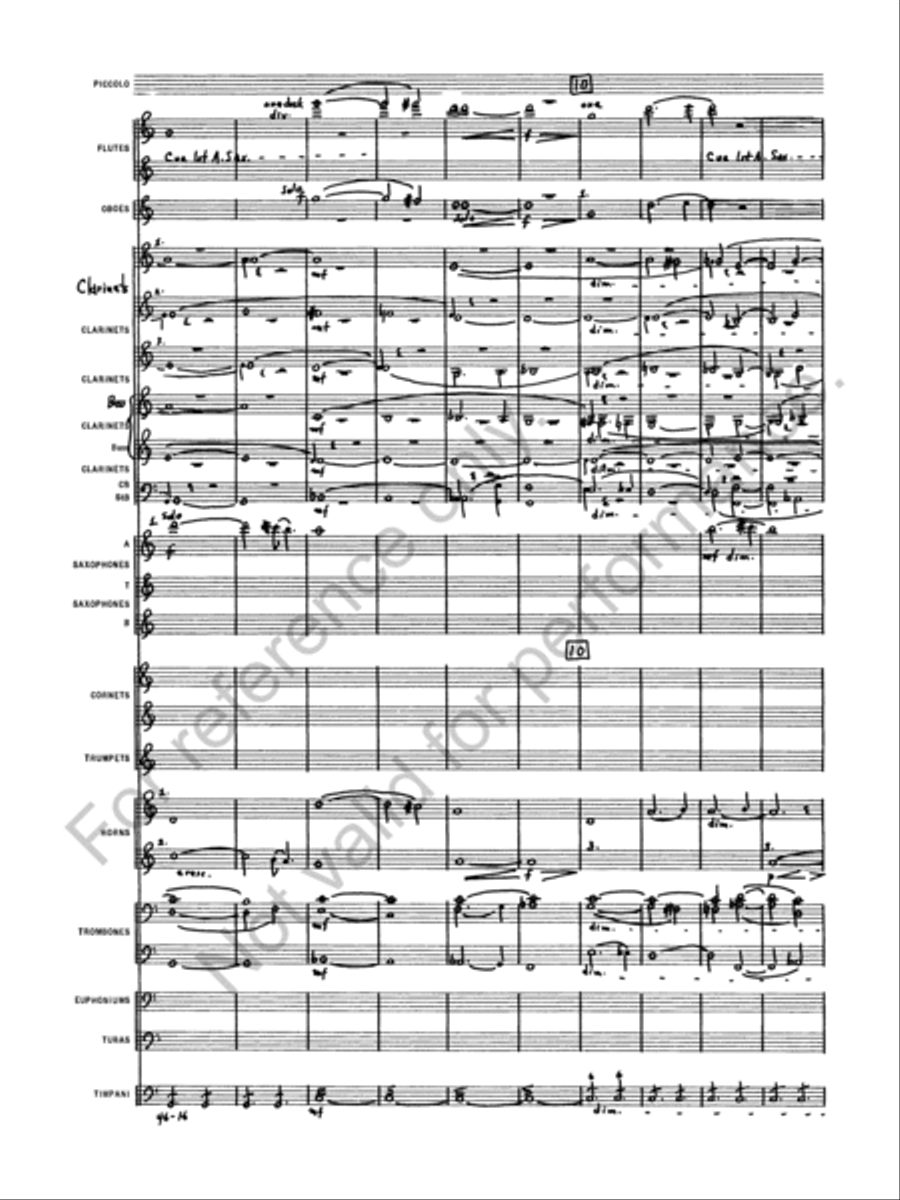 Symphony No. 1 Concert Band scores gallery preview page 18