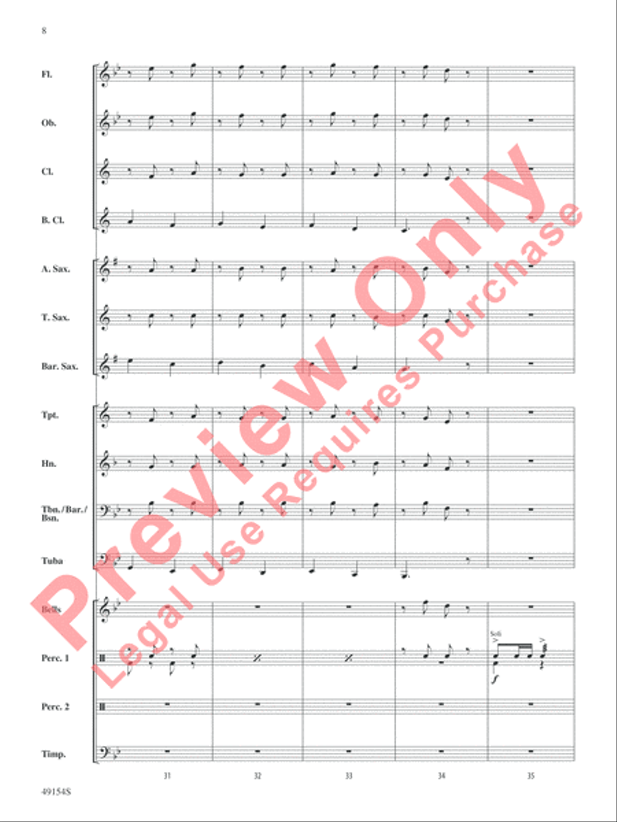 American Mountain Medley Concert Band scores gallery preview page 9