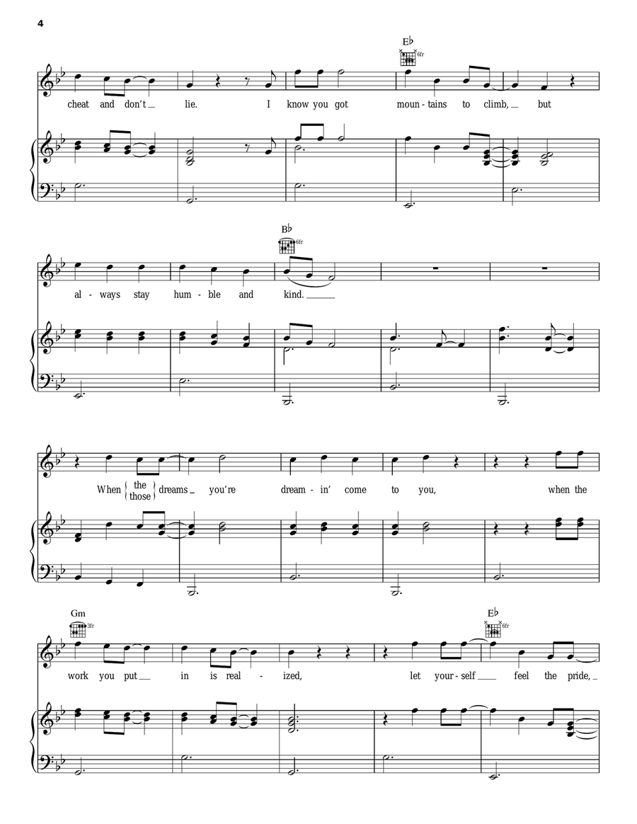 Humble And Kind Piano, Vocal, Guitar scores gallery preview page 4
