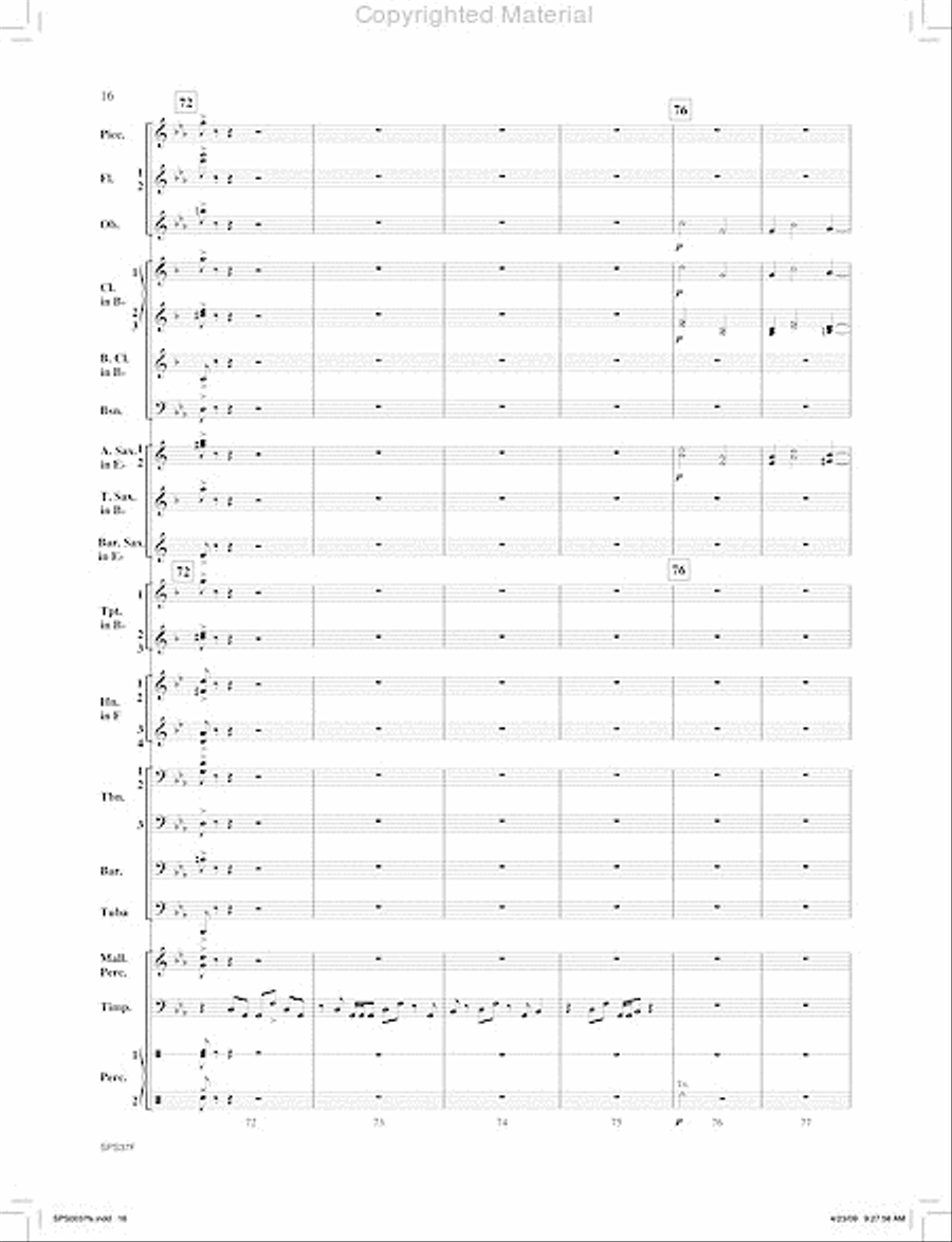 Ricochet Concert Band scores gallery preview page 17