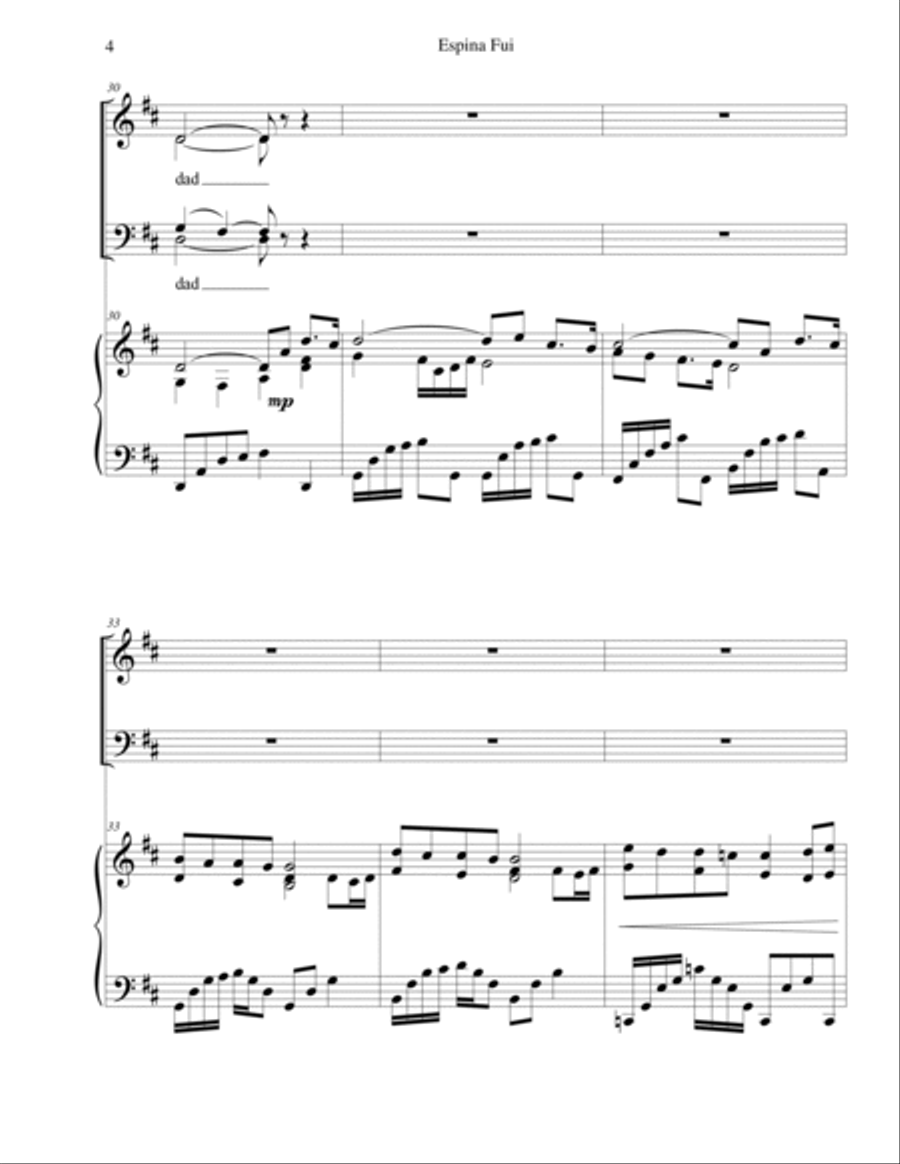 Espina fui Espina fui 4-Part scores gallery preview page 4