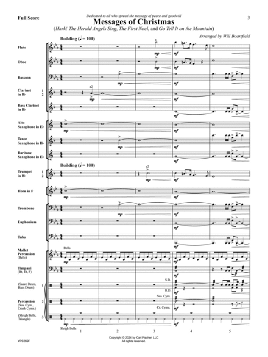 Messages of Christmas Concert Band scores gallery preview page 2