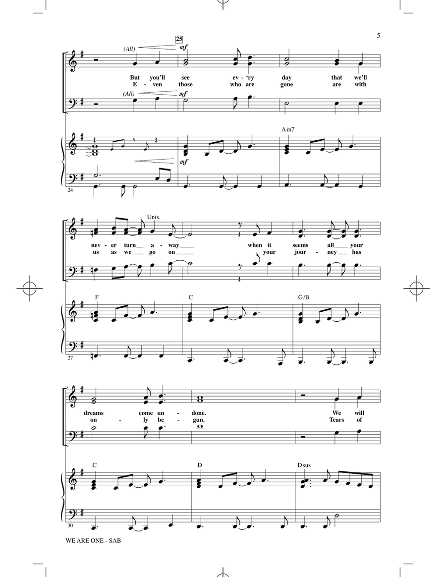We Are One (from The Lion King II: Simba's Pride) (arr. Roger Emerson) 3-Part scores gallery preview page 3