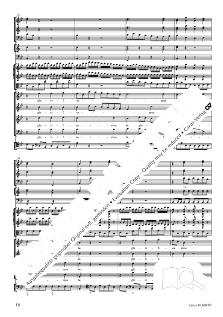 Missa Sancti Bernardi von Offida in B 4-Part scores gallery preview page 33