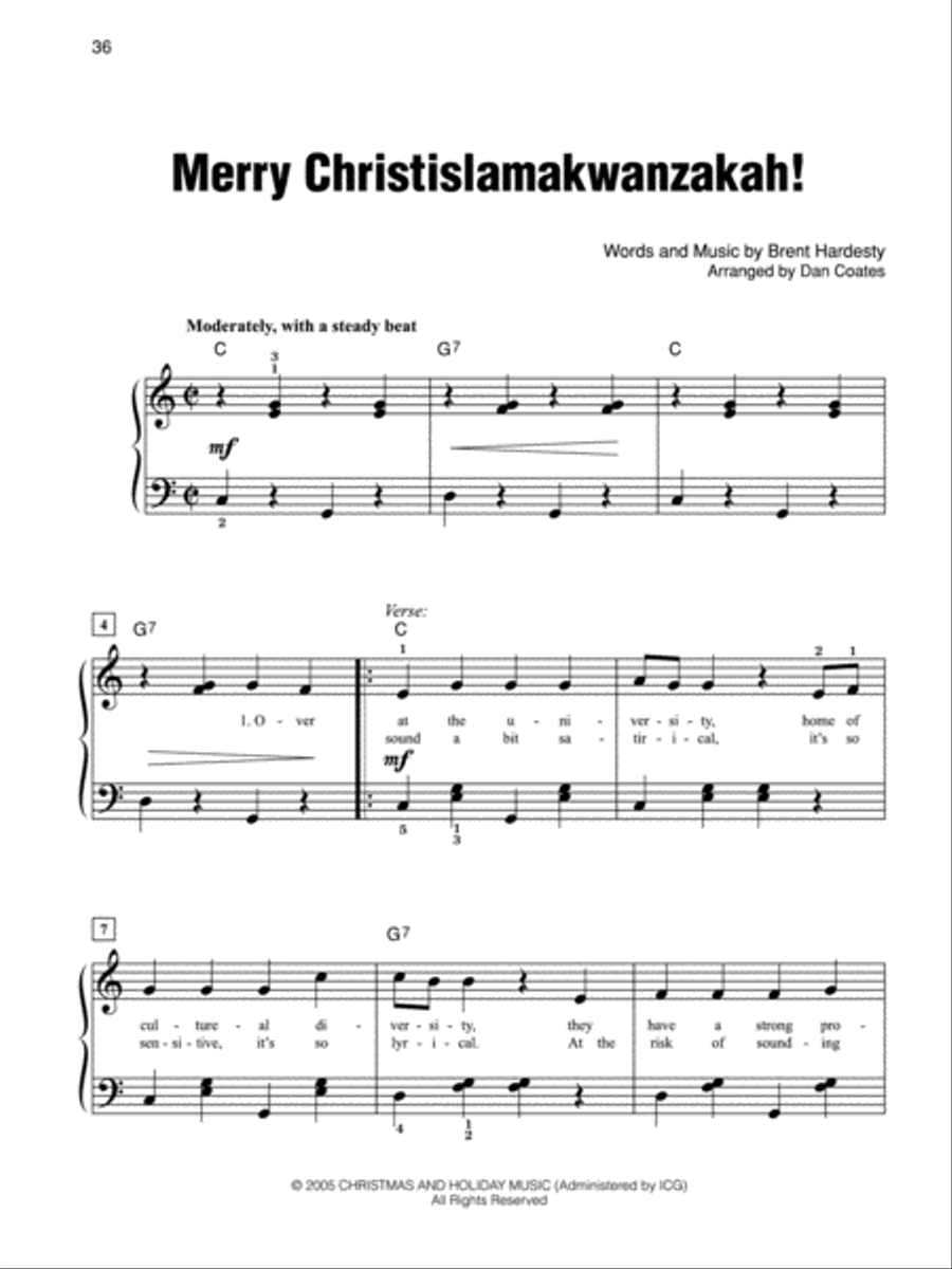The Hilarious Holiday Songbook Easy Piano scores gallery preview page 3