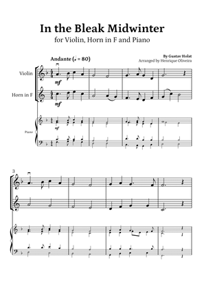 In the Bleak Midwinter (Violin, Horn in F and Piano) - Beginner Level