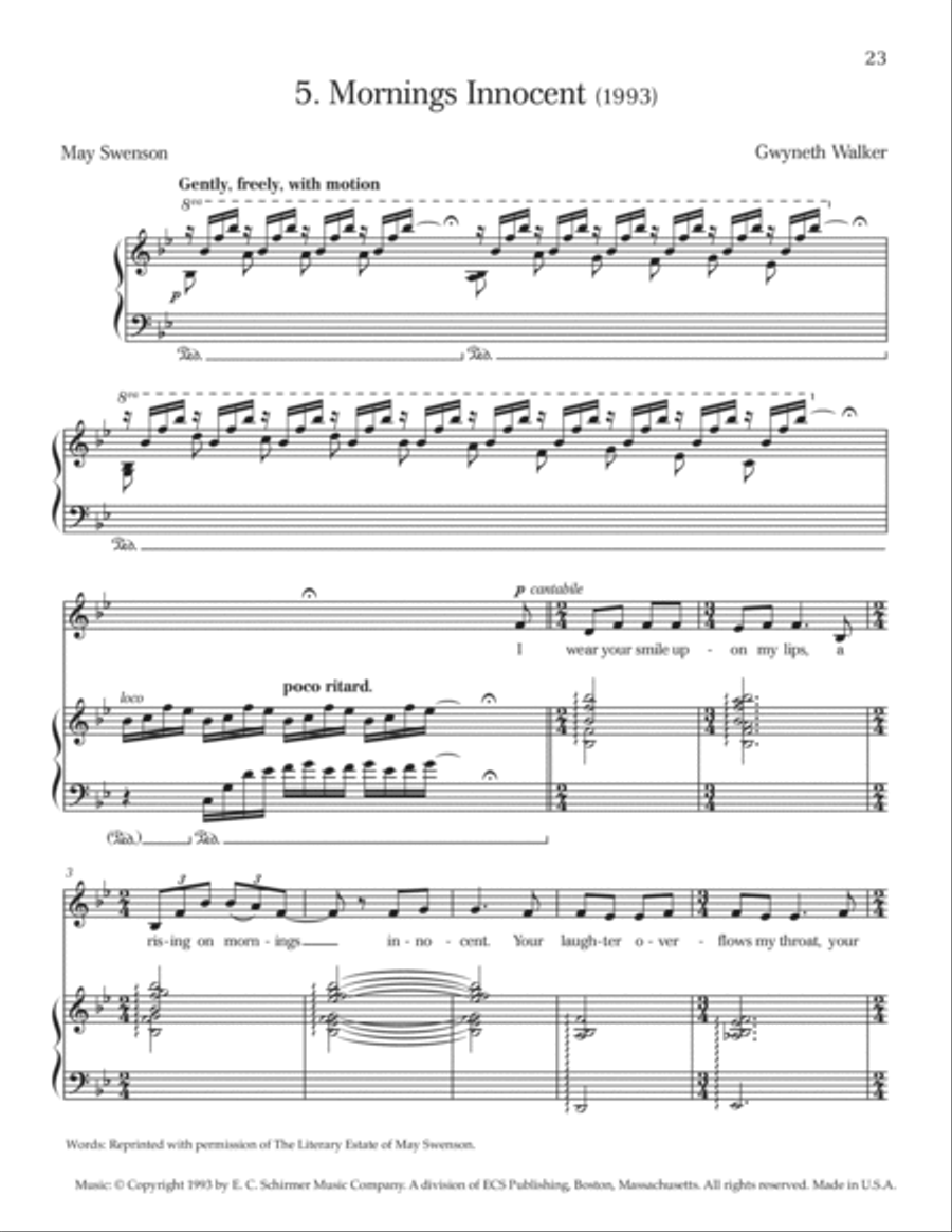 Mornings Innocent Medium Voice scores gallery preview page 1