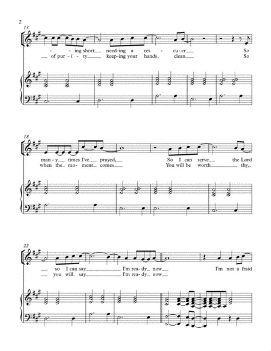 I'm Ready Now I'm Ready Now Piano, Vocal, Guitar scores gallery preview page 2