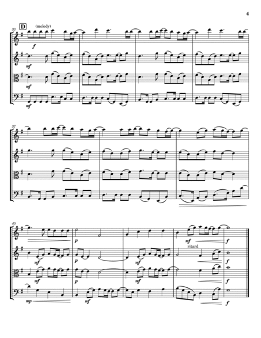 Lord, I Lift Your Name On High String Trio scores gallery preview page 4