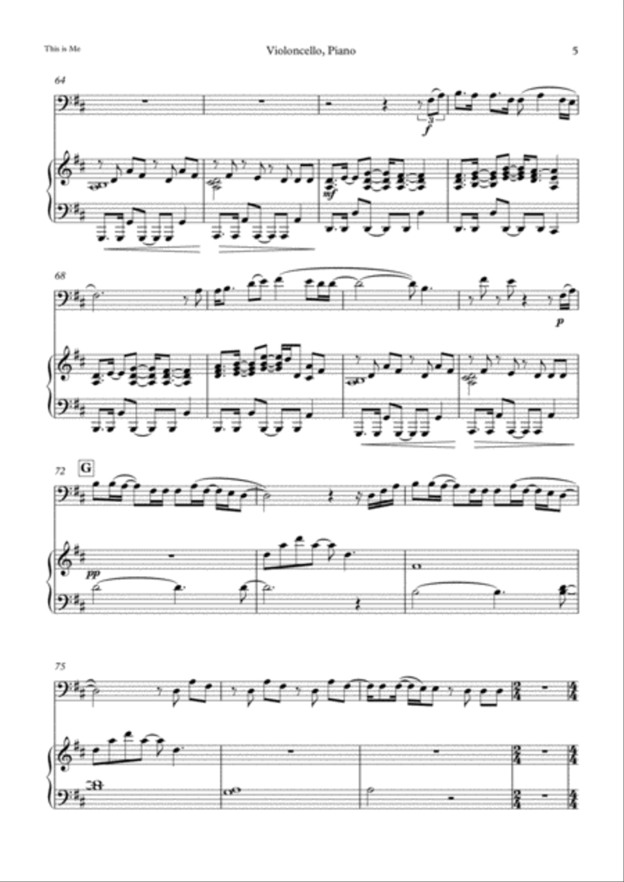 This Is Me Piano scores gallery preview page 5