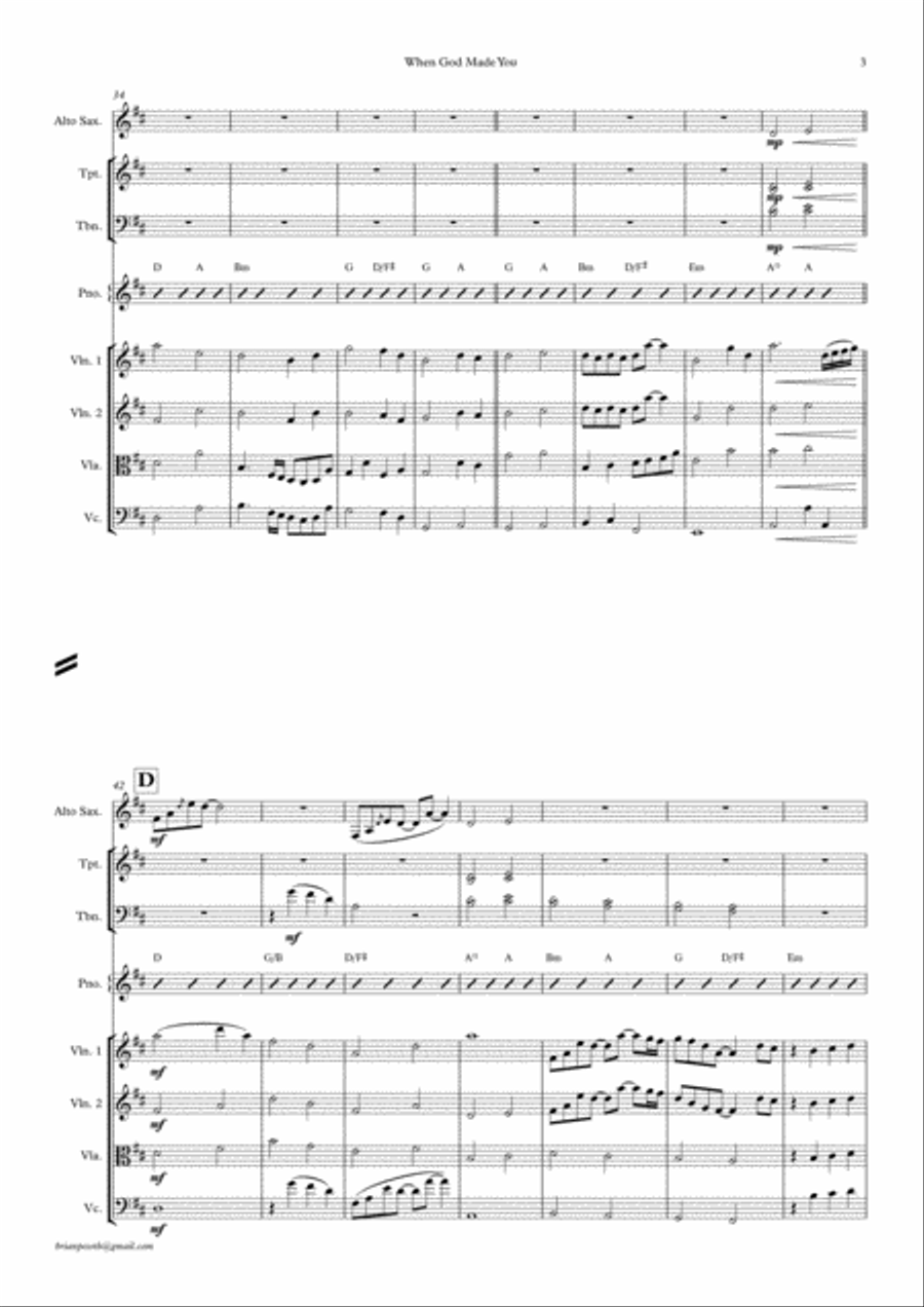 When God Made You When God Made You Small Ensemble scores gallery preview page 3