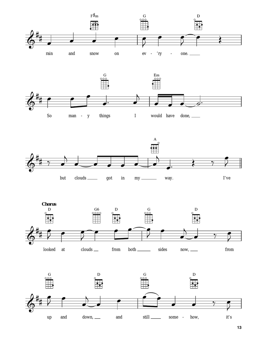 Both Sides Now Baritone Ukulele scores gallery preview page 2