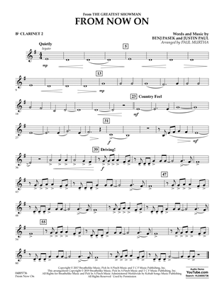 Book cover for From Now On (from The Greatest Showman) (arr. Paul Murtha) - Bb Clarinet 2