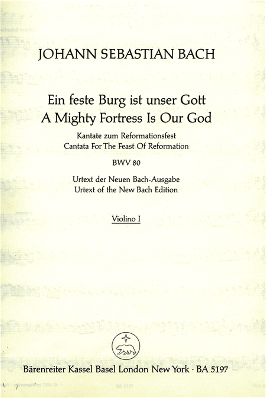 A Mighty Fortress is Our God, BWV 80 by Johann Sebastian Bach Violin - Sheet Music