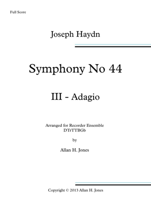 Symphony No. 44 - III Adagio