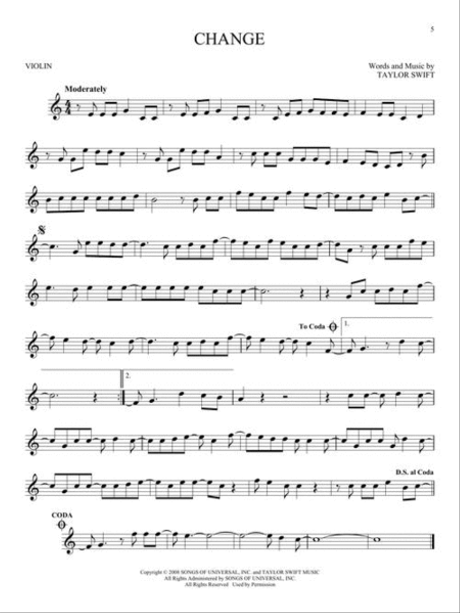 Taylor Swift Violin Solo scores gallery preview page 5
