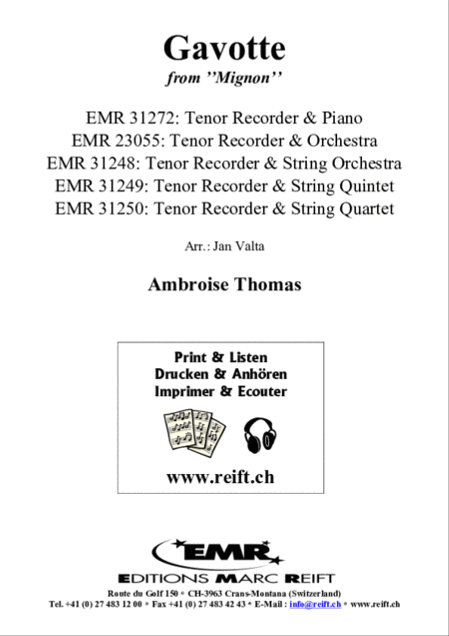 Gavotte Tenor Recorder scores gallery preview page 2