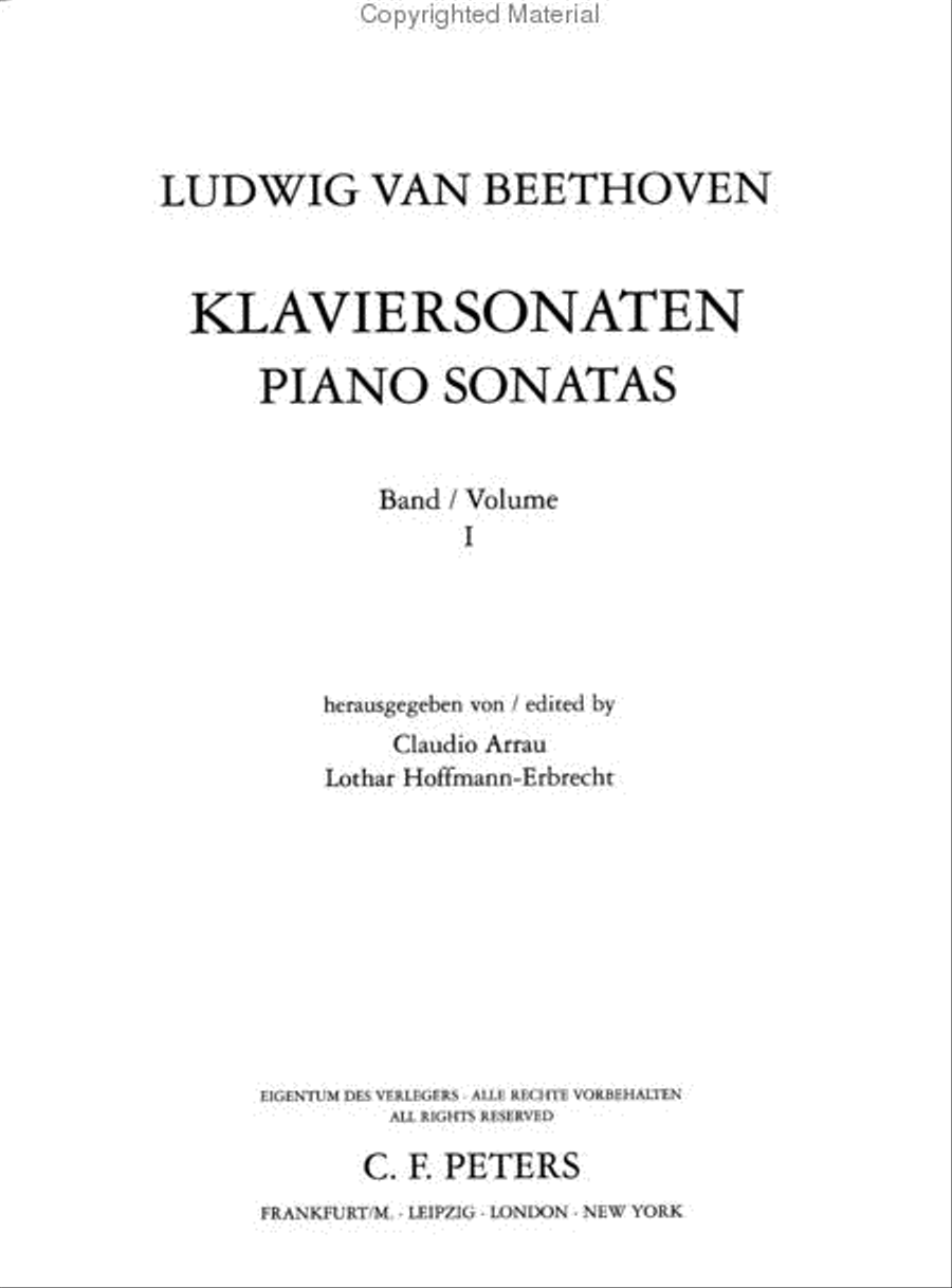 Piano Sonatas, Volume 1