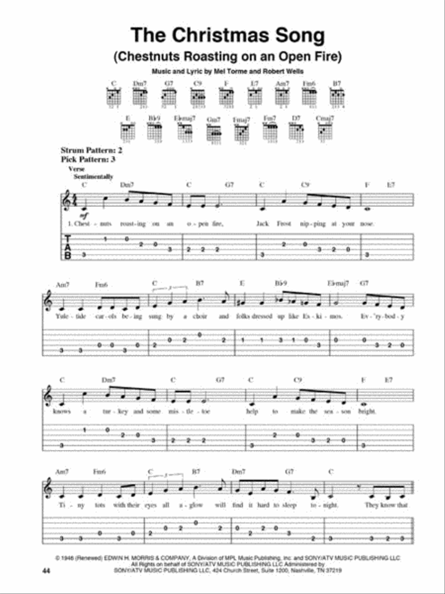 The Best Christmas Guitar Fake Book Ever – 3rd Edition Guitar Tablature scores gallery preview page 4