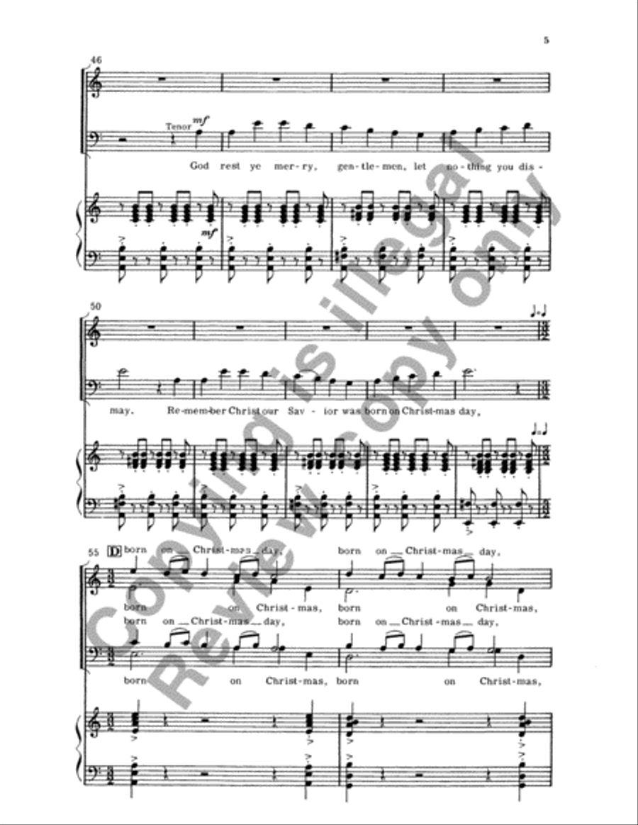 Christmas Trilogy: 3. God Rest Ye Merry, Gentlemen 4-Part scores gallery preview page 22
