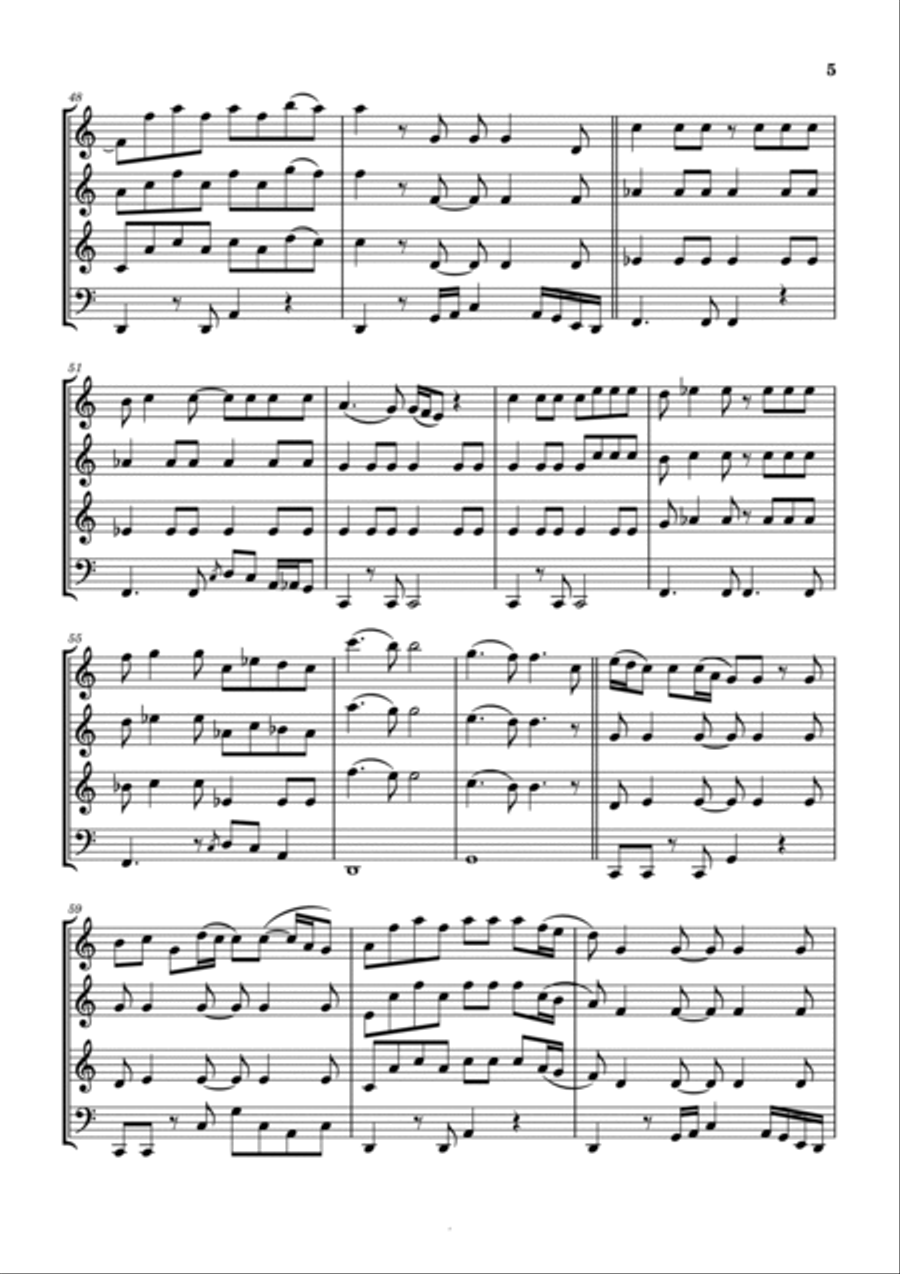 Best Of My Love Woodwind Quartet scores gallery preview page 6