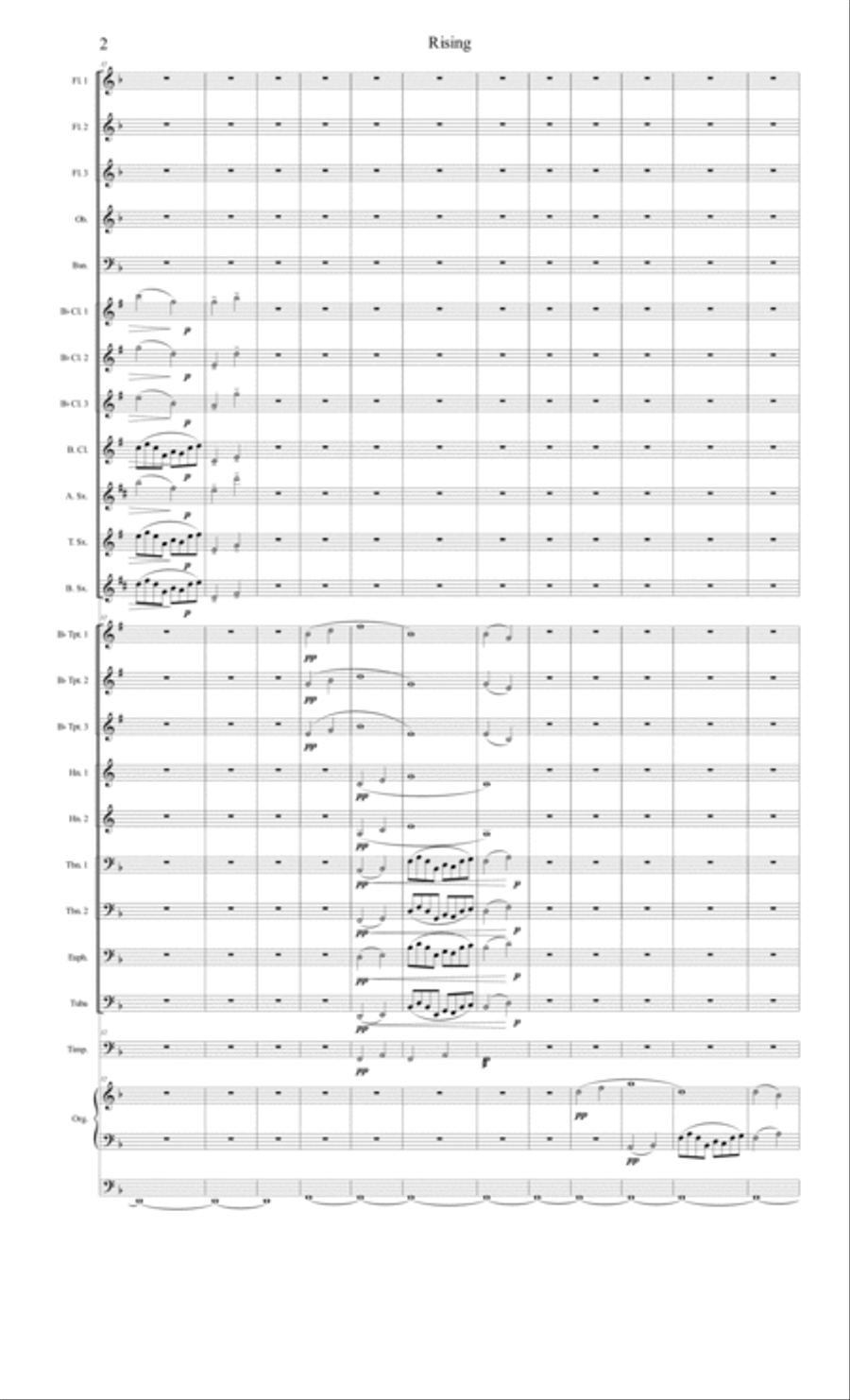 Rising (Score) Concert Band scores gallery preview page 3