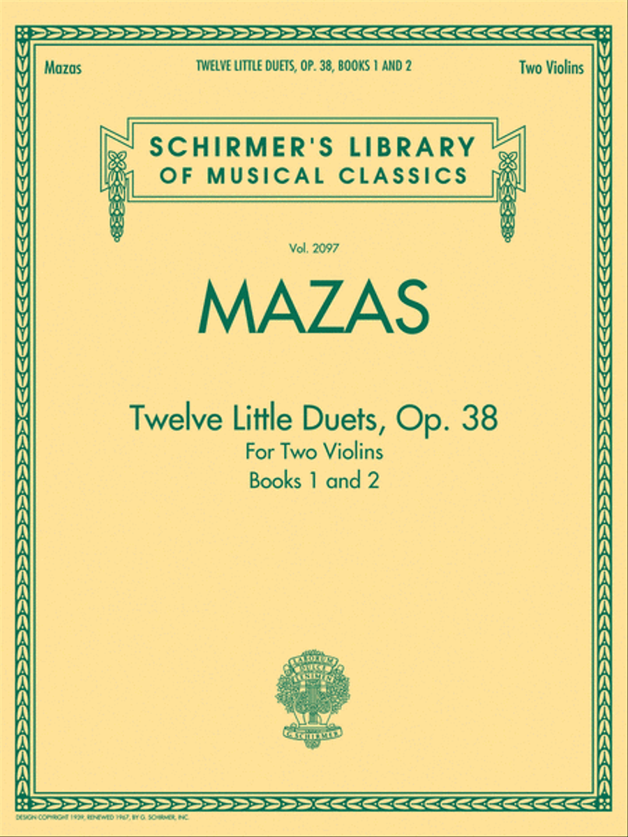 Mazas – Twelve Little Duets for Two Violins, Op. 38, Books 1 & 2 String Duet scores gallery preview page 1