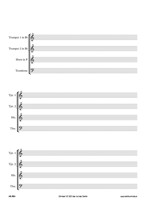 Manuscript Paper - Brass Quartet