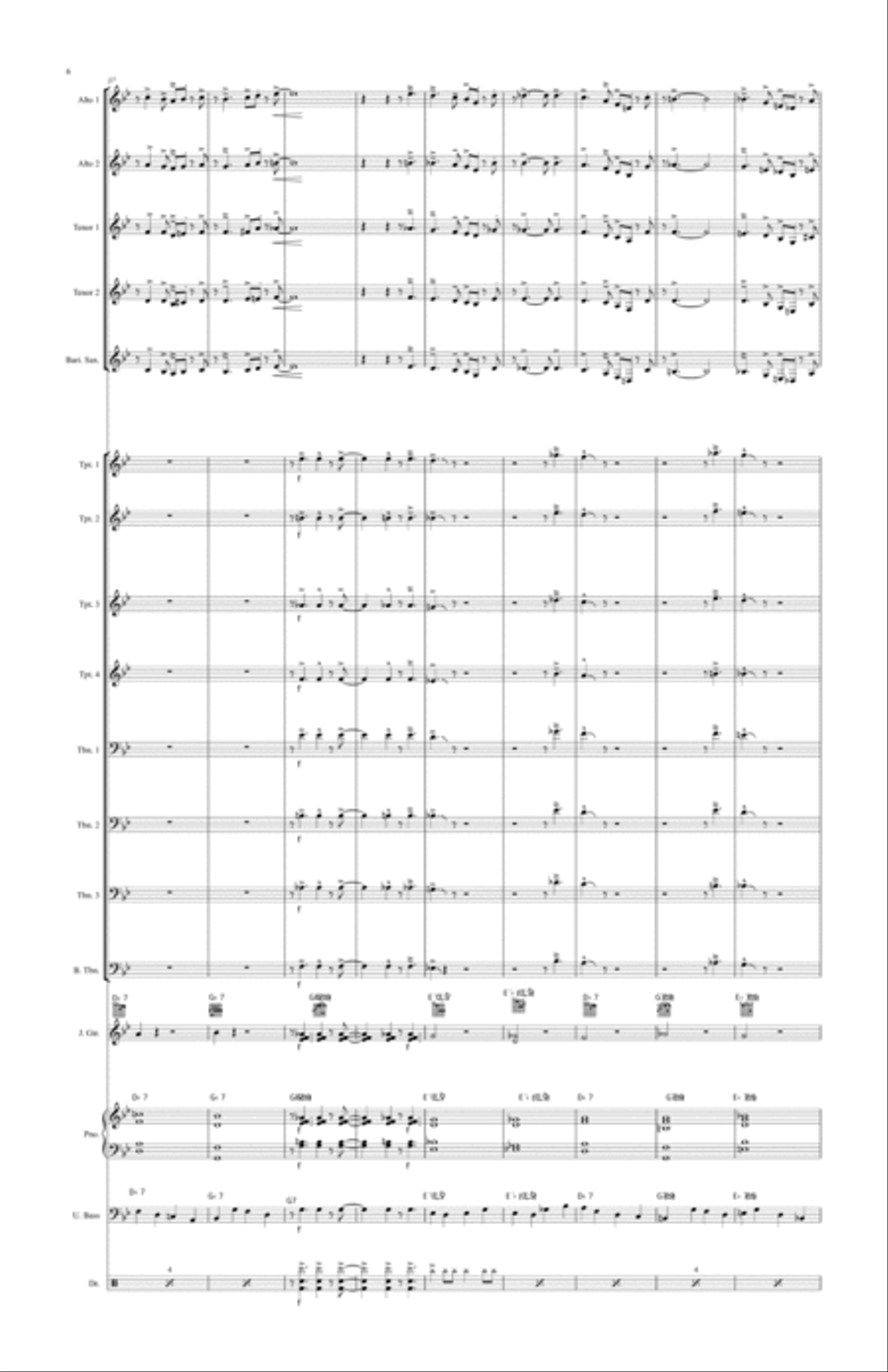 Right Outa' Pocket Jazz Ensemble scores gallery preview page 6