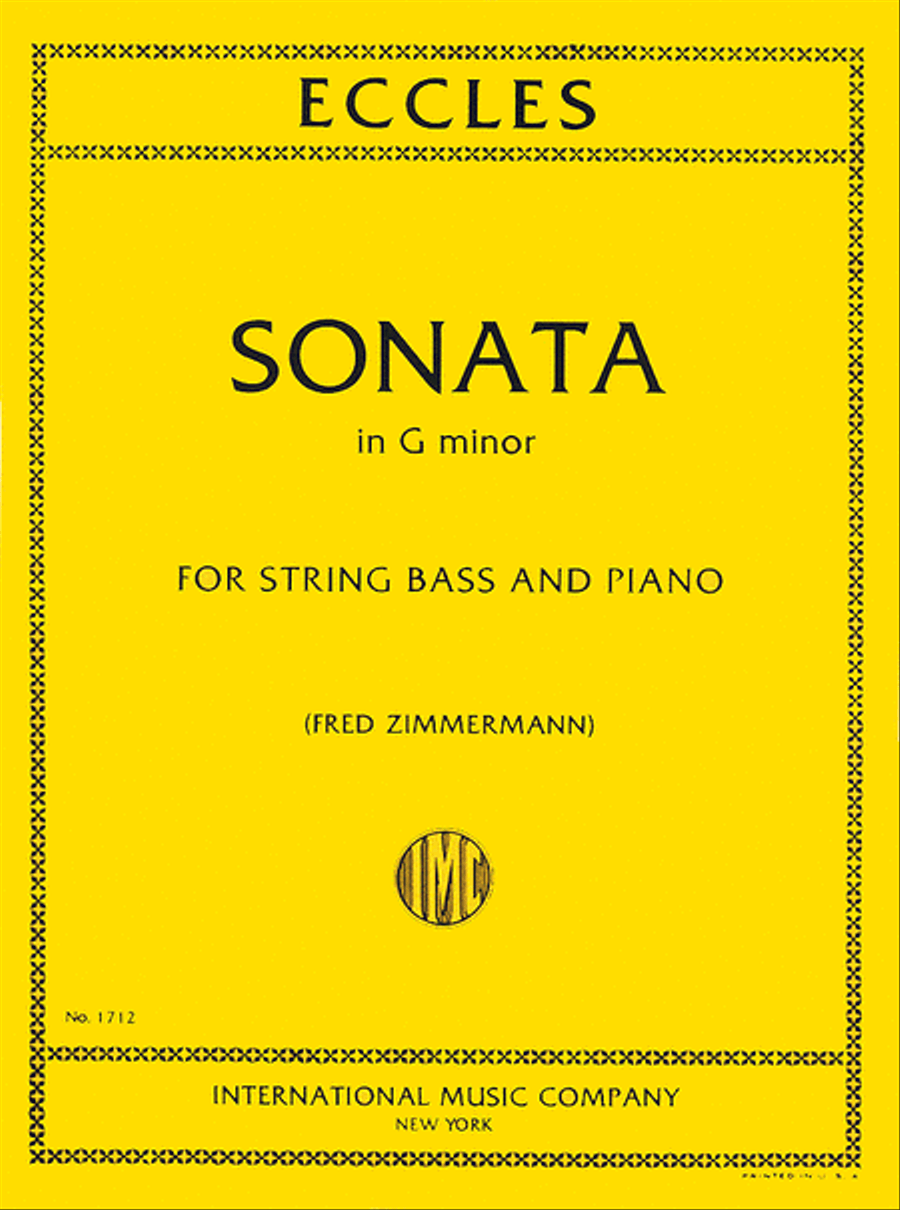 Sonata In G Minor Double Bass scores gallery preview page 1