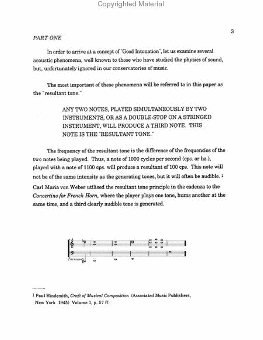 Study In Musical Intonation