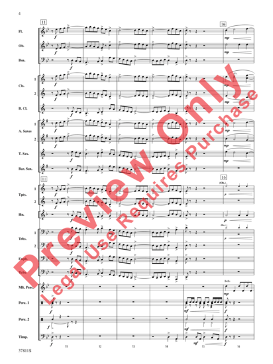 Desperate Pursuit Concert Band scores gallery preview page 5