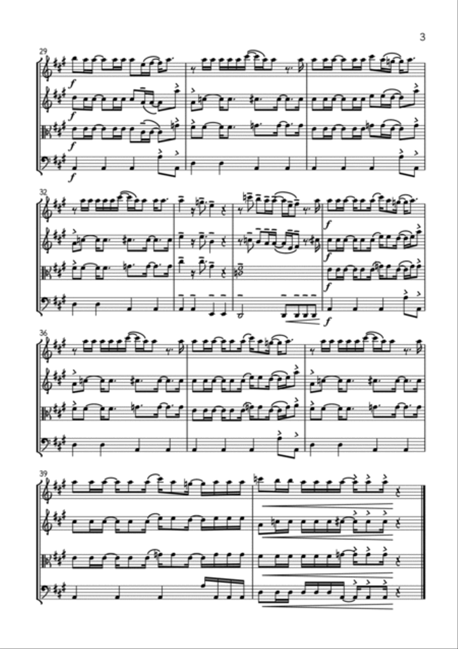 Son Of A Preacher Man String Quartet scores gallery preview page 3