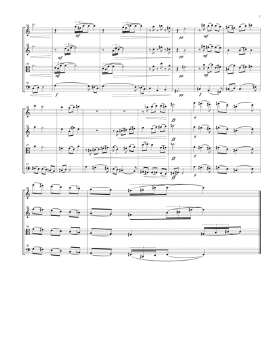 String Quartet No. 5 String Quartet scores gallery preview page 6