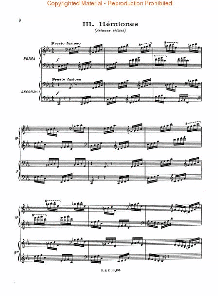 Le Carnaval des Animaux (Carnival of the Animals) Piano Duet scores gallery preview page 4