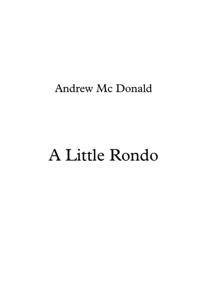 A Little Rondo Piano Score