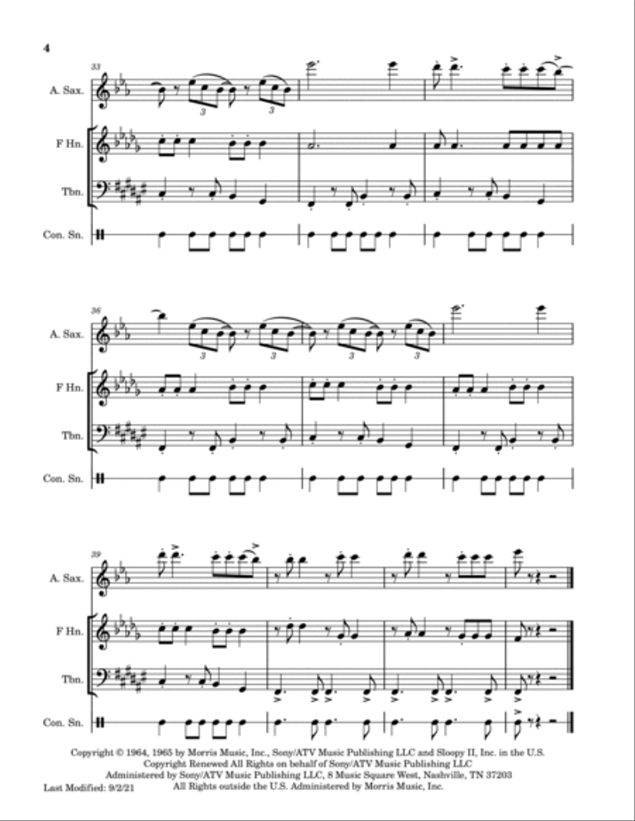 Hang On Sloopy Small Ensemble scores gallery preview page 5