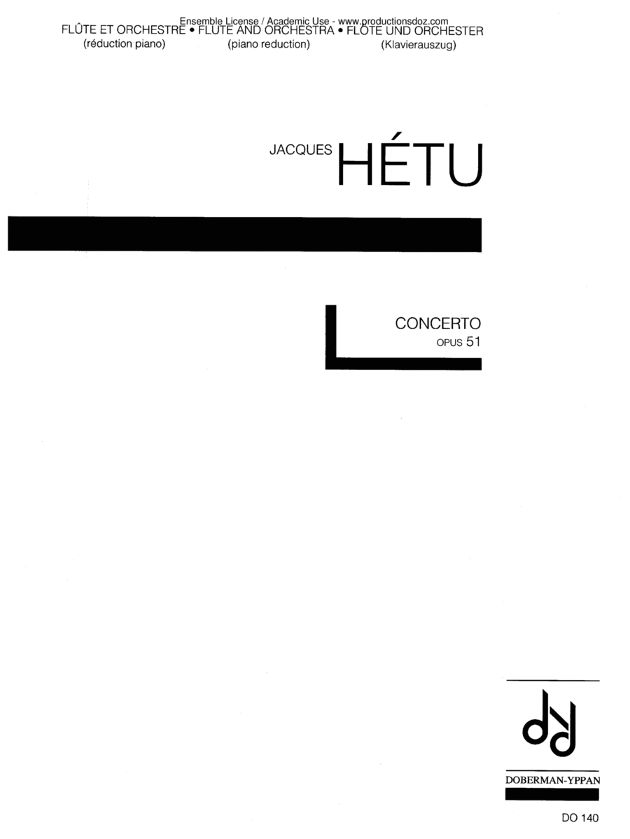 Concerto for flute op. 51 (pno red) Flute Solo scores gallery preview page 1