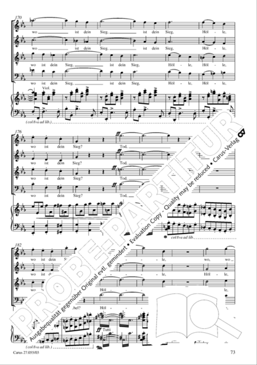 Ein Deutsches Requiem (German Requiem) 4-Part scores gallery preview page 76