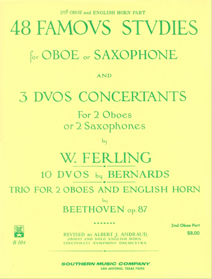 48 Famous Studies (2nd and 3rd Part) Oboe scores gallery preview page 1