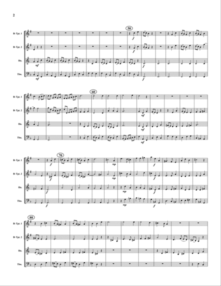 And the Glory of the Lord Brass Quartet scores gallery preview page 5