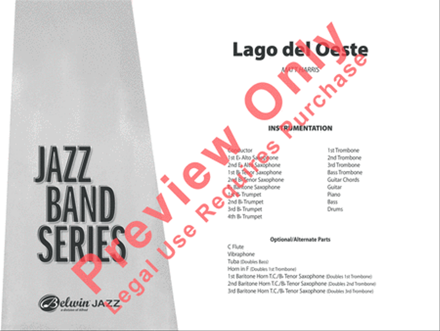 Lago del oeste Jazz Ensemble scores gallery preview page 2