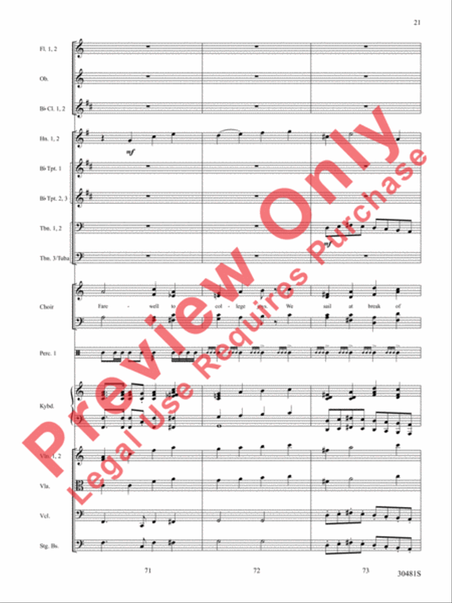 A Tribute to the Armed Services (A Medley) Choir scores gallery preview page 22