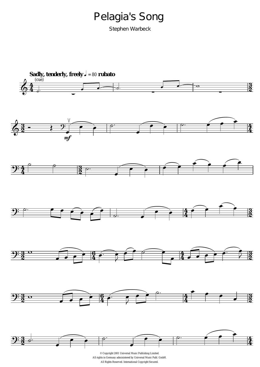 Pelagia's Song (from Captain Corelli's Mandolin) Mandolin scores gallery preview page 1