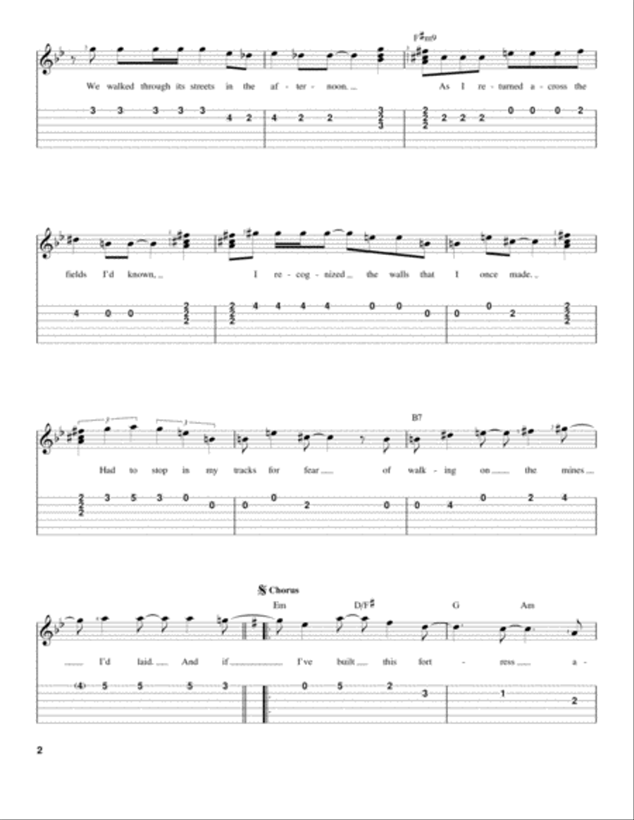Fortress Around Your Heart Acoustic Guitar scores gallery preview page 2