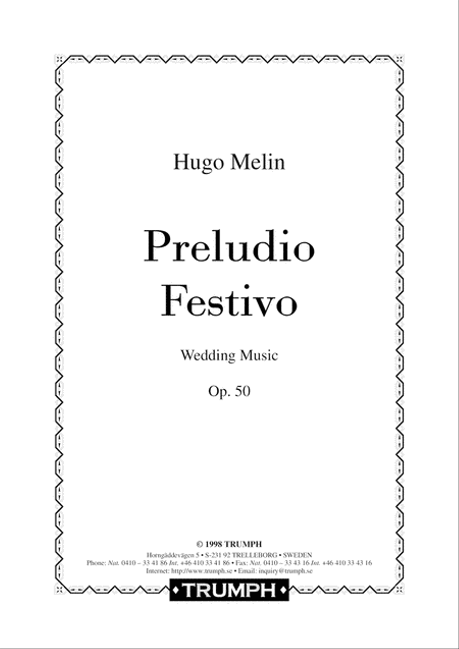 Preludio Festivo, Op. 50 - Wedding Music Organ Solo scores gallery preview page 3