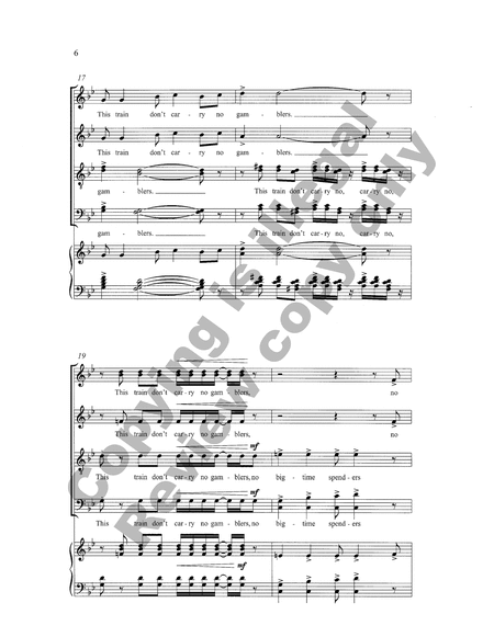 Gospel Songs: This Train (Piano/Choral Score) image number null